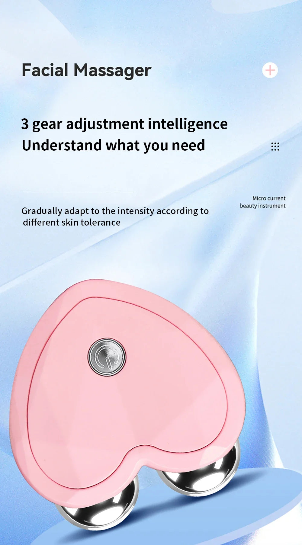 NEW Micro Current Beauty Device Mini Portable Face Lifting Roller Slimming Massager EMS Delicate Contour Firming Facial Care