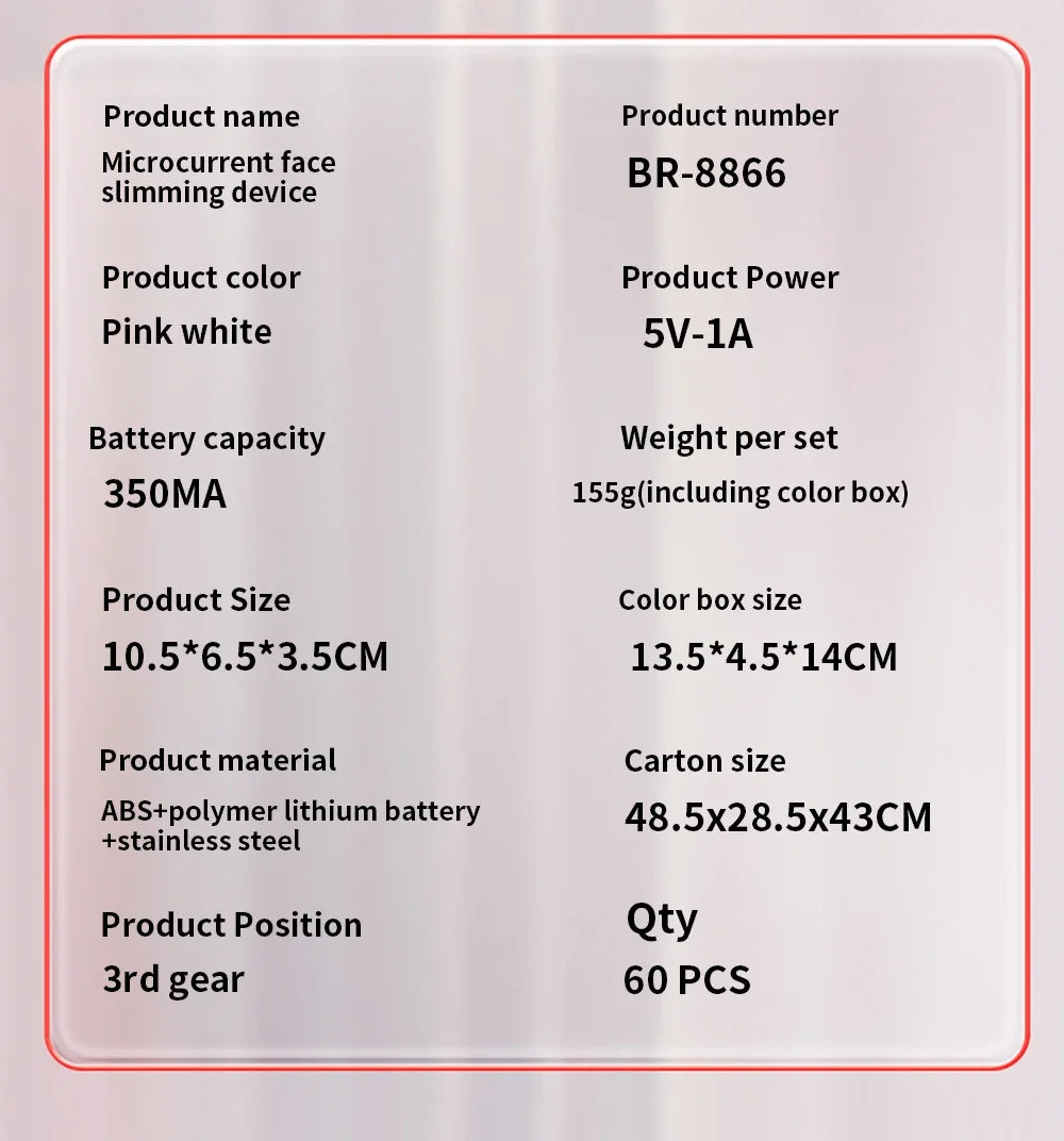 NEW Micro Current Beauty Device Mini Portable Face Lifting Roller Slimming Massager EMS Delicate Contour Firming Facial Care