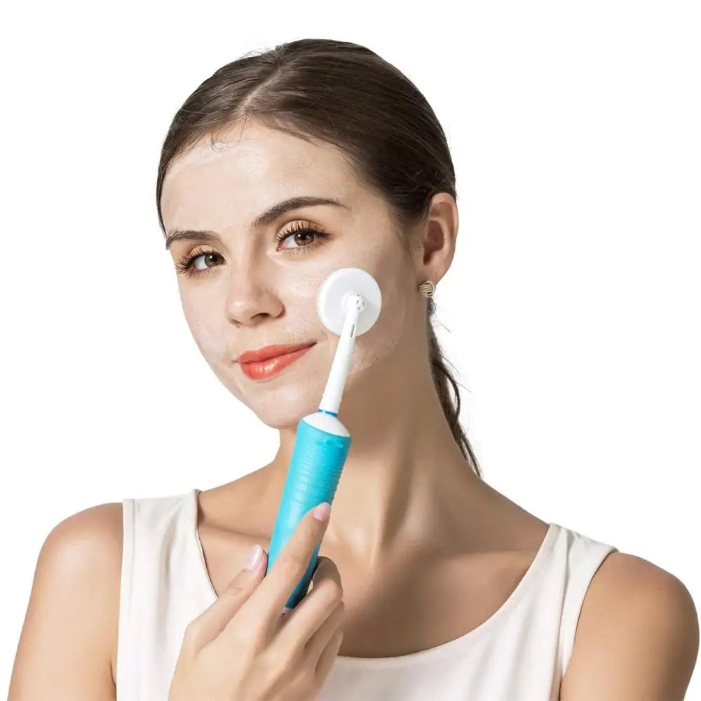 Facial Brush Head For Braun Oral b Vitality Triumph D12 D16 D20 D34 Electric Toothbrush Head Silicone Facial Cleansing Brush